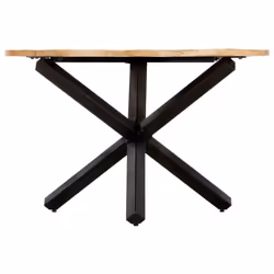 vidaXL Solid Mango Wood Dining Table Round 120cm Dining Room Table Kitchen