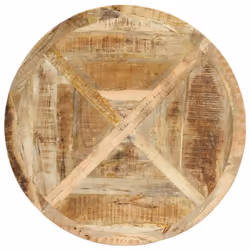 vidaXL Solid Mango Wood Dining Table Round 120cm Dining Room Table Kitchen