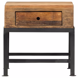 vidaXL Bedside Cabinet Solid Reclaimed Wood Bedroom Nightstand Side Table