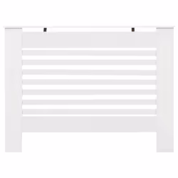 vidaXL Radiator Cover White Sturdy MDF Heater Cover Heating Radiator Cover - Additional view 2