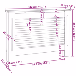 vidaXL Radiator Cover White Sturdy MDF Heater Cover Heating Radiator Cover - Additional view 3