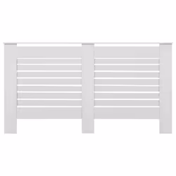 vidaXL Radiator Cover White MDF Heater Heating Radiator Wall Shelf Cabinet - Additional view 2