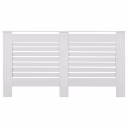 vidaXL Radiator Cover White MDF Heater Heating Radiator Wall Shelf Cabinet - Additional view 8