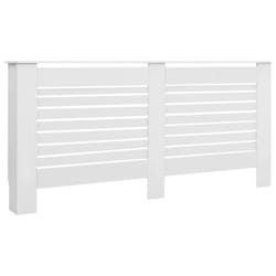vidaXL Radiator Cover MDF with Matte Finish White Heat Cover Cabinet Decor