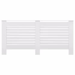 vidaXL Radiator Cover MDF with Matte Finish White Heat Cover Cabinet Decor - Additional view 2