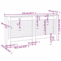 vidaXL Radiator Cover MDF with Matte Finish White Heat Cover Cabinet Decor - Additional view 3