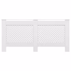 vidaXL Radiator Cover MDF with Matte Finish White Heat Cover Cabinet Decor