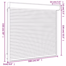 vidaXL Roller Shutter Aluminium 160x150cm Anthracite Window Blind Window Shade