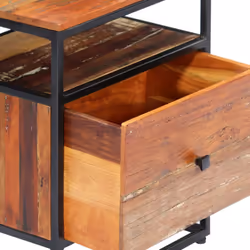 vidaXL Solid Reclaimed Wood Bedside Cabinet 40x30x50cm Storage Cupboard Stand
