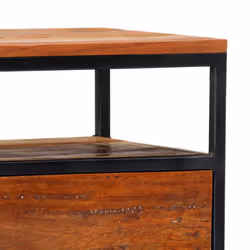 vidaXL Solid Reclaimed Wood Bedside Cabinet 40x30x50cm Storage Cupboard Stand - Additional view 4