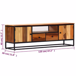 vidaXL Solid Reclaimed Wood TV Cabinet 120x30x40cm HiFi Centre Unit Stand