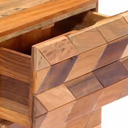 vidaXL Solid Reclaimed Wood Bedside Cabinet 40x30x50cm Storage Cupboard Stand - Additional view 4