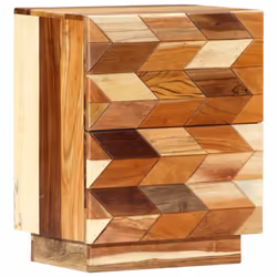 vidaXL Solid Reclaimed Wood Bedside Cabinet 40x30x50cm Storage Cupboard Stand - Additional view 9