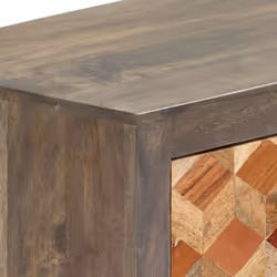 vidaXL Solid Mango Wood TV Cabinet Grey 120x30x40cm HiFi Entertainment Unit - Additional view 5