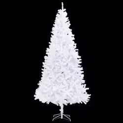 vidaXL Artificial Christmas Tree 300cm White Party Holiday Decoration Plant