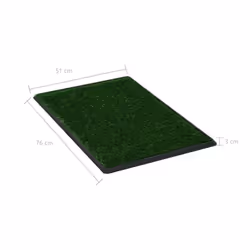 vidaXL Pet Toilet with Tray Faux Turf Green 76x51x3cm WC Dog Potty Puppy Mat - Additional view 7
