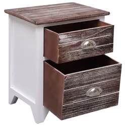 VidaXL 284048 nightstand/bedside table Brown, White