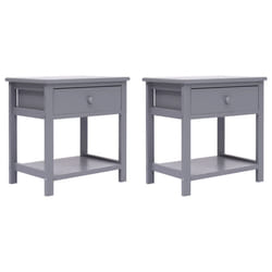 VidaXL 284051 nightstand/bedside table Grey
