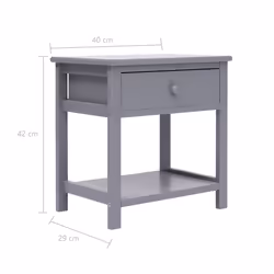 VidaXL 284051 nightstand/bedside table Grey - Additional view 7