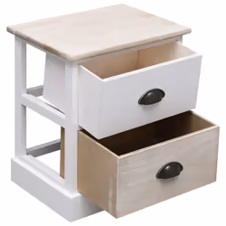 VidaXL 284057 nightstand/bedside table Black, Natural