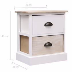 VidaXL 284057 nightstand/bedside table Black, Natural - Additional view 7