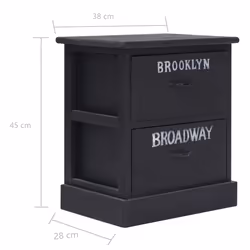 VidaXL 284058 nightstand/bedside table Black - Additional view 6