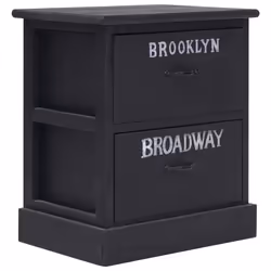 VidaXL 284059 nightstand/bedside table Black