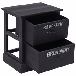 VidaXL 284059 nightstand/bedside table Black - Additional view 4