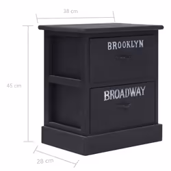 VidaXL 284059 nightstand/bedside table Black - Additional view 7