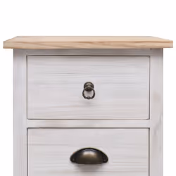 vidaXL Side Cabinet 35x25x57cm Paulownia Wood Storage Organiser Stand Table - Additional view 5