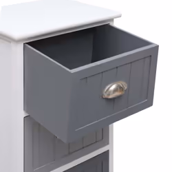 vidaXL Side Cabinet 35x30x90cm Paulownia Wood Storage Organiser Stand Table - Additional view 4