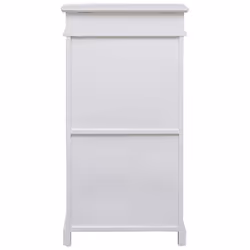 vidaXL Shoe Cabinet White 98cm Paulownia Wood Footwear Rack Storage Organiser