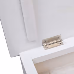 vidaXL Shoe Cabinet White 98cm Paulownia Wood Footwear Rack Storage Organiser - Additional view 6