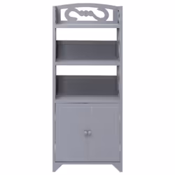 vidaXL Bathroom Cabinet Grey Paulownia Wood Corridor Guest Room Furniture - Additional view 2