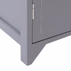 vidaXL Bathroom Cabinet Grey Paulownia Wood Corridor Guest Room Furniture - Additional view 6