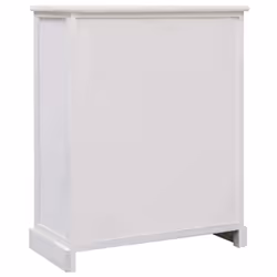 vidaXL Drawer Cabinet White Wood Side Wooden Sideboard End Storage Bedside - Additional view 4