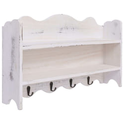 vidaXL Wall Mounted Coat Rack Wood Clothes Entryway Furniture Multi Colours - 50x10x30 cm