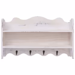 vidaXL Wall Mounted Coat Rack Wood Clothes Entryway Furniture Multi Colours - 50x10x30 cm