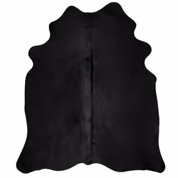 vidaXL Real Cow Hide Rug Black 150x170cm Area Real Cowhide Cow Skin Carpet