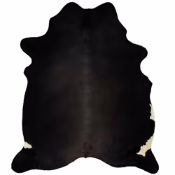 vidaXL Real Cow Hide Rug Black 150x170cm Area Real Cowhide Cow Skin Carpet