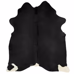 vidaXL Real Cow Hide Rug Black 150x170cm Area Real Cowhide Cow Skin Carpet - Additional view 5