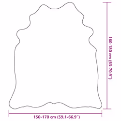 vidaXL Real Cow Hide Rug Black 150x170cm Area Real Cowhide Cow Skin Carpet - Additional view 7