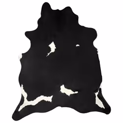 vidaXL Real Cow Hide Rug Black and White 150x170cm Area Real Cowhide Carpet - Additional view 4