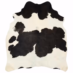 vidaXL Real Cow Hide Rug Black and White 150x170cm Area Real Cowhide Carpet - Additional view 6