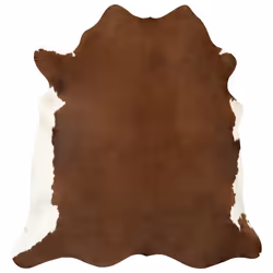 vidaXL Real Cow Hide Rug Brown and White 150x170cm Area Real Cowhide Carpet - Additional view 6