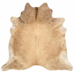 vidaXL Real Cow Hide Rug Beige 150x170cm Area Real Cowhide Cow Skin Carpet