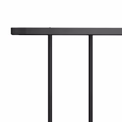 vidaXL Fence Panel Powder-coated Steel 1.7x1.25m Black Outdoor Garden Barrier - Additional view 3