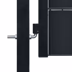 vidaXL Fence Gate PVC and Steel 100x124cm Anthracite Garden Patio Entrance - Additional view 2