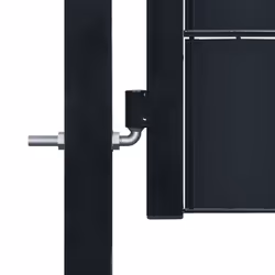 vidaXL Fence Gate Steel Outdoor Garden Yard Door Anthracite/Green Multi Sizes - anthracite, 100 x 164 cm