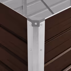 vidaXL Garden Raised Bed Brown 240x80x45cm Galvanised Steel Planter Flower Box - Additional view 4
